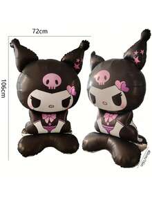 Sanrio 1pc 42 Inch Kuromi Character Foil Balloon, Mixed Colors - Perfect For Birthday Party Decoration, Easy Setup Indoor/Outdoor, No Electricity Needed, Decor For Room, Character Theme, Durable, Sanrio