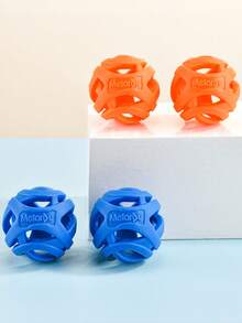 2Pcs Meianju Pet Dog Hollow Ball Toy, Molar - Resistant Elastic Rubber Ball, Outdoor Throwing & Self - Amusement For Boredom Relief, A Great Helper For Interaction And Companion