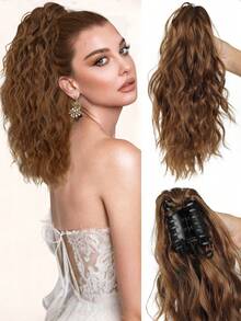 Curly Hair Ponytail Extension 14 Inch Claw Drawstring Ponytail Wig Pieces High Pony Tails Hair Extensions Synthetic Friendly Fiber For Women - Multicolor - View 16