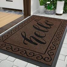 Yimobra Welcome Mats For Front Door 29.5x17 Heavy Duty Waterproof Outdoor Door Mat Outside Entrance NonSlip Low Profile Indoor Entryway Mat For Garage Patio Coffee