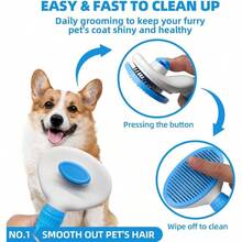 Bath Brush Kit With Towel And Washing Gloves 6 IN One Bag Slicker Hair Grooming Brush For Shedding Shampoo Scrubber For Dogs Cats Bath Blue - 6BathBlue - View 2