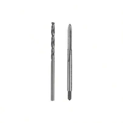 Tap Drill Bit Set, 1pcs 4 - 40 UNC Straight Flute Thread Taps And 1pcs 2.3mm Twist Drill Bits, HSS6542 Screw Tapping Threading Tools