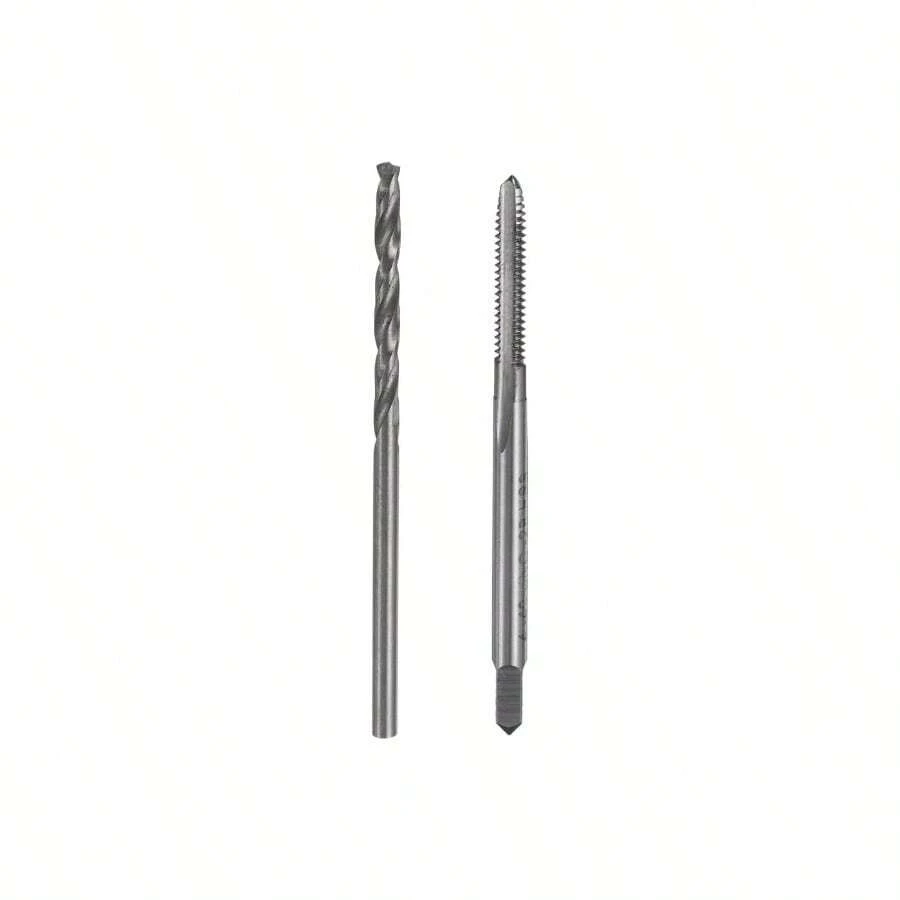 Tap Drill Bit Set, 1pcs 4 - 40 UNC Straight Flute Thread Taps And 1pcs 2.3mm Twist Drill Bits, HSS6542 Screw Tapping Threading Tools - 4-40 UNC + 2.3mm - View 1