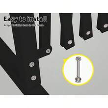 Expandable Fence Gate Garden Security Gates Metal Retractable Baby Gate Dog Barrier Gate Indoor Outdoor Safety Barrier Traffic Expandable Barrier Gate Black - Black - View 8