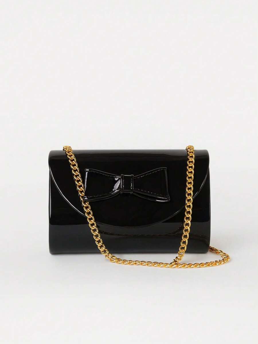 Women's Bow Tie Bag, Cute, Modern, Compact And Comfortable - Black - View 1