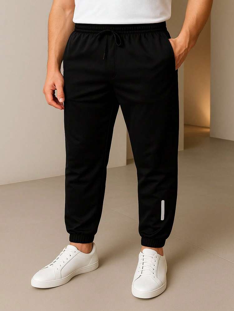 Dry Fit Jogger Pants With Elastane – Performance, Style And Freedom Of Movement Casual Gym Leisure And Fun - 黑色 - 查看 3