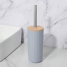 1 件套竹柄马桶刷套装，浴室清洁工具，带加长杆浴室装饰秋季装饰