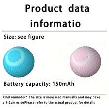 Smart Cat Ball Toy: Intelligent Rolling Cat Toy, Provides Hours Of Interactive Fun! Essential Gadget For Cat Parents, Battery Capacity: 150mAh