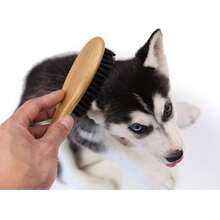 Dog Cat Brush For Shedding, Natural Bamboo Boar Bristles Brush, Pet Grooming Supplies For Short And Long Haired Pets, Gentle Easy Grooming Massage, Japanese-Inspired Design - Default - View 2