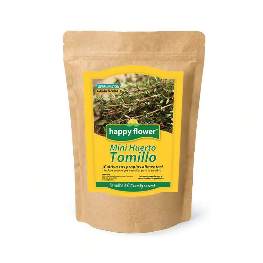 Mini Huerto de Tomillo Happy Flower – Germinación Garantizada - Amarillo - Ver 1