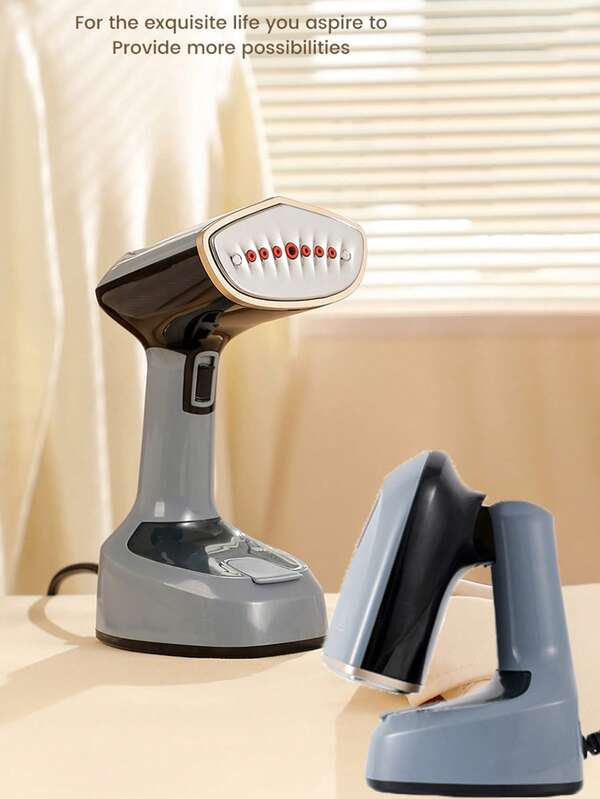 1pc Portable Garment Steamer, Foldable Iron, Compact Mini Electric Iron, 2-In-1 Handheld & Flat Iron, 1500W Strong Steam, 220-240V European Plug, Durable Plastic Design, Efficient Clothing Care, Travel Folding Iron, Fashionable Iron, Sturdy Construction, Garment Steamer, Compact Iron, Portable & Compact Design For Home, Dorm, Travel