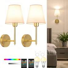 1200mAh Rechargeable Wireless Wall Lamp, Dimmable Detachable Light Strip With Remote Control, 8 RGB Colors, Suitable For Bedroom, Living Room And Home Entrance Decoration - 壁燈 - 查看 7