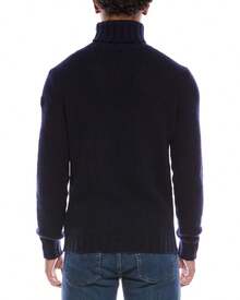 Moncler Wool & Cashmere-Blend Turtleneck Sweater - Blue - View 3