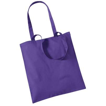 Westford Mill Bag For Life Long Handle Tote Bag (Purple) - 100% Cotton - 140gsm - (RW9149)