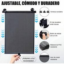 NANCHU 2 Piezas Parasol para Parabrisas de Coche 40x45cm Ventana Lateral Enrollable con Protección, Compatible con Todos los Tipos de Vehículos - Negro - Ver 9