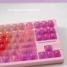 122 Keys Phoenix Rebirth Translucent ABS Keycaps, Cherry Profile, Suitable For Mechanical/Magnetic Keyboard