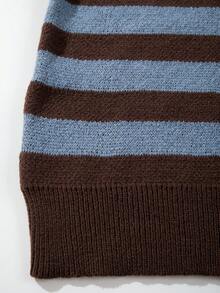 Suéter masculino casual, folgado e quente, com blocos de cores, estampa de cachorro fofo e letras em inglês, estilo retrô vintage, ideal para outono e inverno.