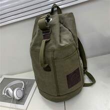 Mochila de viaje para portátil para hombre Bolsa de viaje Mochila Organizador de almacenamiento Mochila Lona Bolsa de viaje de gran capacidad para viajes de escalada en roca a la deriva - Negro - Ver 12