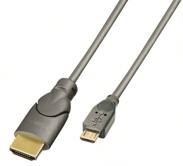 Lindy 2m MHL/HDMI USB Adattatore grafico 1920 x 1080 pixel antracite - Grigio - Visualizzare 1
