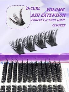 216 Pieces Individual Eyelash Clusters, 80D D Curl, 8-16mm, DIY Eyelash Extension Kit, Left And Right Matching, Super Thick, Fluffy, Natural Look, Reusable, Suitable For Home Use, Outings, Daily Life, Dates, Parties, Christmas, And Travel. (Eyelash Clusters, Individual Lashes, False Eyelashes)