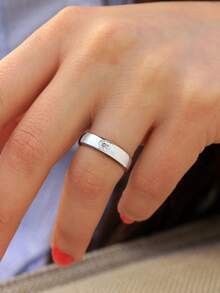 1枚0.2克拉简约单钻切割莫桑石戒指，S925纯银奢华订婚结婚戒指，新娘首饰 - 簡約莫桑單鑽-0.2ct - 查看 4