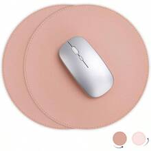 2-Pack Almohadillas para Ratón, Ultra-Finas e Impermeables, Piel de PVC, Bordes Cosidos, Adecuadas para Computadoras, Laptops, Varias Almohadillas para Ratón, Uso en Oficina/Hogar (Blanco, 8.66 Pulgadas) - Rosa (Flor Rosa) - Ver 7
