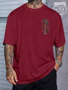 Oversized T-Shirt Japanese Dragon Samurai Sword Katana REF 7305 VEST NERD - Màu Tím - Xem 2