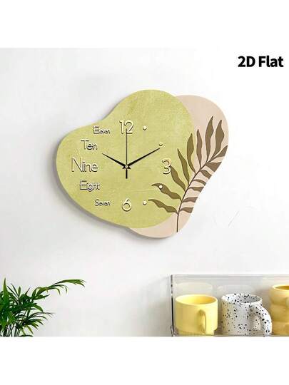 2D Flat 1pc Moderne Minimalist Home ation Creativity Wand Clock, Ultra Quiet Quartz Movement, No Ticking Sound, Painting Klok Living Room, Bedroom Office, able Watch, Unique Personalized, Clear Reading Time, In Bedroom, Studio, Ho Study, Kitchen Cafe, Perfect Family Friends view 10