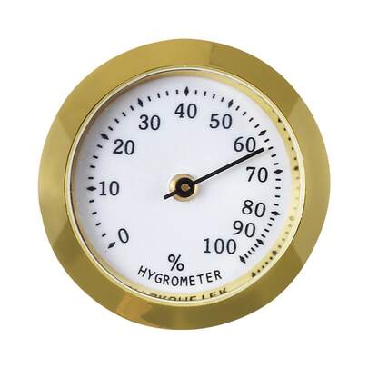 37mm Humidity Meter Metal High Precision Household Guitar Case Cigar Box Embedded Hygrometer Mechanical Model