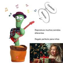 Dancing Cactus Toys, Talking Dancing Cactus Singing Record Imitate Repeat What You Say Toy With 120 English Songs Electronic Lighting Plush Cactus Gifts, Fun Creative Electric Plush Cactus (USB Charging), Singing Dancing Cactus LED Luminous Toy Funny Plush Doll For Kids - 紅色 - 查看 4