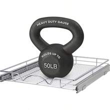 Hold Nâ€™ Storage Pull Out Cabinet Drawer Organizer Heavy Duty Slide Out Shelves 14â€ W X 21â€ D Requires At Least A 151 4â€ Cabinet Opening Steel Metal Chrome Finish