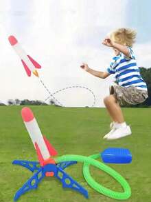 1 pieza Juguete de lanzamiento de cohete con pedal, juego interactivo para padres e hijos. Ángulo ajustable, se puede cambiar a múltiples ángulos para lanzar. Preparando regalos de cumpleaños y fiestas para niños (algunas partes se envían al azar) - Multicolor - Ver 6