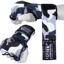 Padded Inner Gloves With 75cm Long Wrist Straps Boxing Gloves - Gel Elastic Wraps Fist Knuckle Training Muay Thai Kickboxing Men Women U2013 Pair - 大號 + 特大號 - 查看 1
