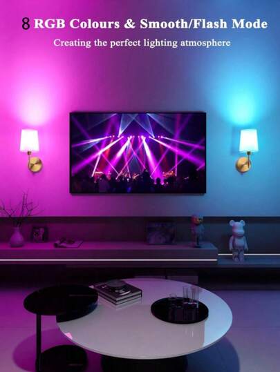 1200mAh Rechargeable Wireless Wand Lamp, Dimmable Detachable Verlichting Strip Remote Control, RGB s, Bedroom, Living Room Home Entrance ation view 5