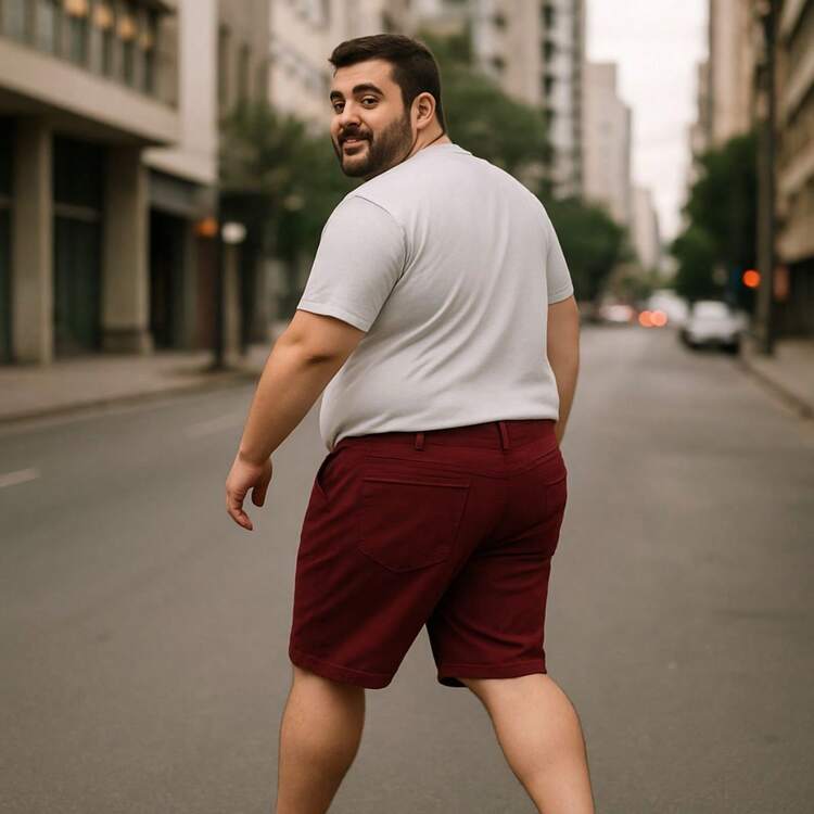 Kit 2 Bermuda Shorts Twill Men's Plus Size 48 Or 58 Extra Large - 米色-棕色 - 查看 8