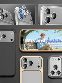 1 Set, Anti-Scratch Ultra-Clear Silver Tempered Glass Camera Lens Protector - Compatible With IPhone/17/17 Air/17 Pro/17 Pro Max, 15 Pro Max, 14 Plus, 13, 12, 11, 15 Pro, 15 Plus, 14 Pro - Perfect Fit, No Gaps, Advanced Adhesive Material, Easy Installation.