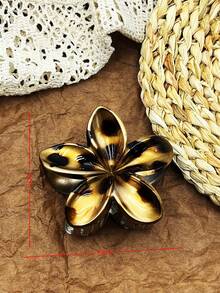 1 pieza/3 piezas/6 piezas Pinza para el cabello de plástico ABS con estampado floral bohemio, accesorios lindos para el cabello para la playa, viajes, fiestas, vacaciones y vuelta al colegio