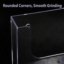 WallMounted Document Organizer Transparent File Holder For Office Stylish File Rack For Pamphlets Magazines And Documents Plastic Design Efficient Office Organization