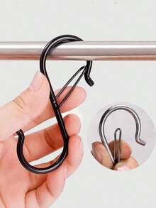 5个S型不锈钢弹簧夹挂钩 - 彩色 - 查看 3