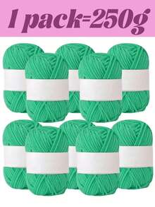 250g/10 件优质花卉腈纶纱线套装，每件 25g - 柔软耐用，适用于 DIY 针织和钩编项目，例如围巾、帽子、手套、毛毯、手工艺品 - 彩色 - 查看 21