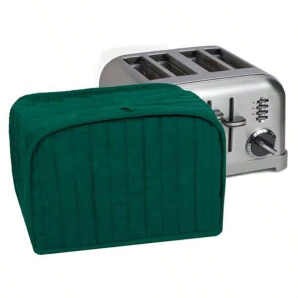 Ritz Premium Universal Four Slice Toaster Cover 11.25" X 7.25" X 10.5" Polyester And Cotton Quilted Fingerprint Protector Super Soft Appliance Cover And Dust Cover Dark Green