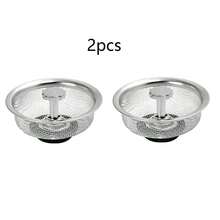 1/2pcs Stainless Steel Sink Filter With Plug - Upgraded Kitchen Water Filter, Easy To Install, Effectively Filters Food Particles And Debris, Durable, Suitable For Modern Kitchens, Kitchen Sink Accessory - Multicolor - View 9