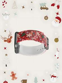1pc Gingerbread Man Soft Elastic Breathable Comfortable Replacement Watch Band, Compatible With Samsung, Garmin, Honor Smartwatches, 38mm 40mm 41mm 45mm 44mm 42mm 46mm 49mm, Fashionable Casual Multi-Color Silicone Watch Strap Compatible With Apple Watch Ultra Series SE/11/10/9/8/7/6/5/4/3/2/1
