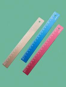 20 cm Aluminium Lineal - Gerades Metall-Messgerät für Schule, Kawaii Schreibwaren Geschenkset & Bürozubehör