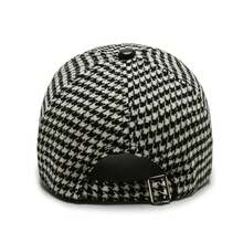 Gorra de béisbol a cuadros de moda para mujer invierno mantener caliente gorra de  salvaje de calle a prueba de viento ONPH - Marrón - Ver 5