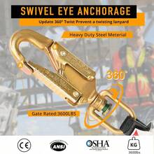 Fall Protection Retractable Lanyard 6FT Construction SelfRetracting Lanyard Fall Arrest Safety Roofing Heavy Duty Leading Positioning ANSI OSHA Class B