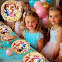 24 Pz Plato Cartón Premium Pastelero De Cumpleaños Unicornio bebé - Mi princesa 3 XV - Ver 5
