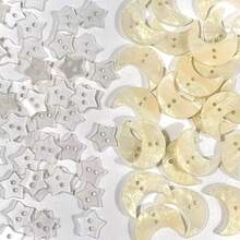 15/25 piezas Botones con forma de estrella y luna perlados, accesorios de ropa, manualidades hechas a mano, decoración DIY - Multicolor - Ver 8