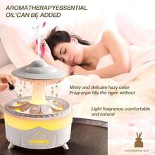 Essential Oil Diffuser: 550ml Water Drip Rain Humidifier Air Humidifier, Aroma Diffuser - Colors With Remote Control Timer, For Home And Office (White) - 白色的 - 查看 7