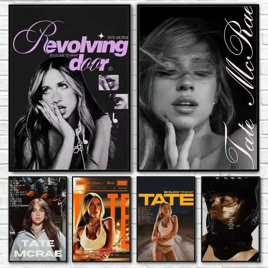 1张泰特·麦克雷音乐海报：流行歌星墙面艺术印刷品，儿童圣诞礼物，客厅，卧室，节日礼物创意 - 彩色 - 查看 1